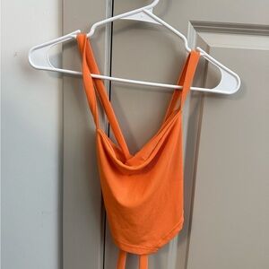 Orange Strappy Crop Top